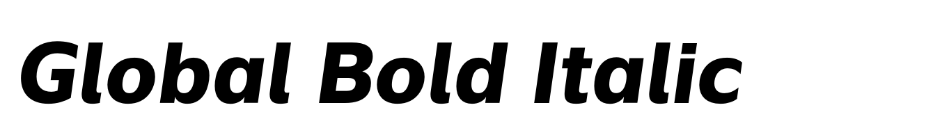 Global Bold Italic